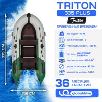 купить Лодка ПВХ ТРИТОН Plus 335 в Москве - фото 