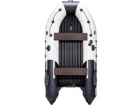 купить Лодка ПВХ РИВЬЕРА 3600 килевое надувное дно "комби" светло-серый/черный в Москве - фото 