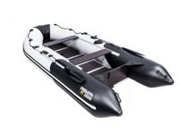 купить Лодка ПВХ РИВЬЕРА 3600 килевое надувное дно "комби" светло-серый/черный в Москве - фото 
