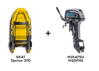 купить Лодка ПВХ SKAT Тритон 370 + 2х-тактный лодочный мотор MIKATSU M20FHS в Москве - фото 