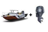 купить Комплект Алюминиевая лодка (катер) Mikatsu (Микатсу) 570 (Z43) Sport + мотор Yamaha F115BETL в Москве - фото 