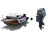 купить Комплект Алюминиевая лодка (катер) Mikatsu (Микатсу) 475 (Z43) Sport + мотор Yamaha F60FETL в Москве - фото 