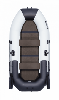 купить Гребная лодка ПВХ ТАЙМЕНЬ N-270 "Комби" серый-чёрный в Москве - фото 