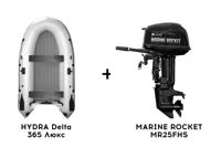 купить Лодка ПВХ HYDRA Delta 365 Люкс + 2х-тактный лодочный мотор MARINE ROCKET MR25FHS в Москве - фото 