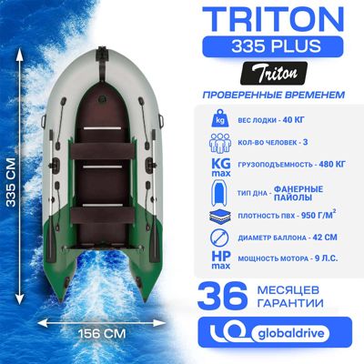 купить Лодка ПВХ ТРИТОН Plus 335 в Москве - фото 