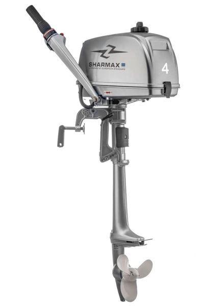 купить 2х-тактный лодочный мотор SHARMAX SM4HS (2024) в Москве - фото 