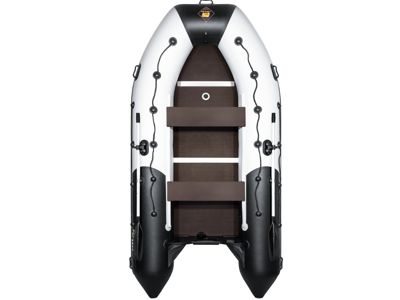 Лодка ПВХ РИВЬЕРА Максима 3600 СК "Комби" светло-серый/черный в Москве
