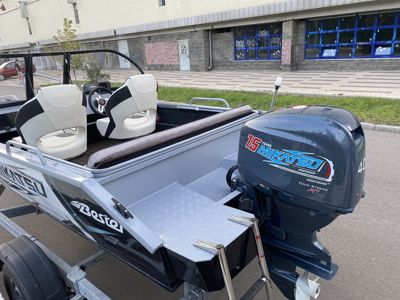 купить Комплект Алюминиевая лодка (катер) Mikatsu (Микатсу) 470 (Z43) Sport + мотор Hidea HDEF60FUEL-T EFI в Москве - фото 