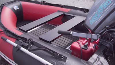 купить Лодка ПВХ STORMLINE Flexiteek 310 (черно-зеленая/красно-черная) в Москве - фото 