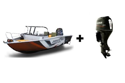 Комплект Алюминиевая лодка (катер) Mikatsu (Микатсу) 570 (Z43) Standard + мотор Hidea HDEF 115 FEL-T EFI в Москве