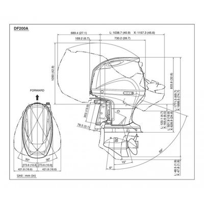 купить 4х-тактный лодочный мотор SUZUKI DF 200 ATL в Москве - фото 