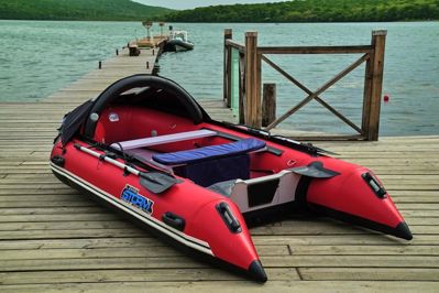 купить Лодка ПВХ STORMLINE Heavy Duty AL 380 + 2х-тактный лодочный мотор TOHATSU M 25 S в Москве - фото 