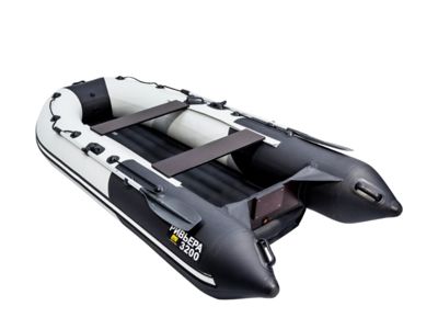 Лодка ПВХ РИВЬЕРА Компакт 3200 нднд "комби" светло-серый/черный в Москве