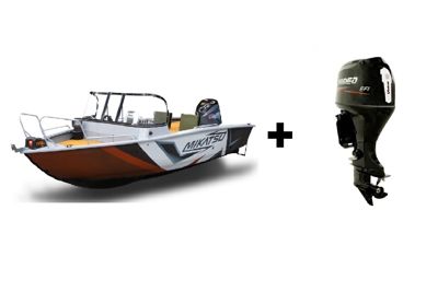 купить Комплект Алюминиевая лодка (катер) Mikatsu (Микатсу) 570 (Z43) Sport + мотор Hidea HDEF 115 FEL-T EFI в Москве - фото 