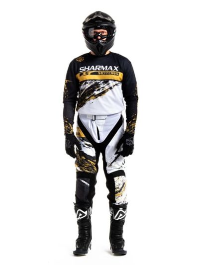 Мотоштаны Sharmax Black-gold в Москве