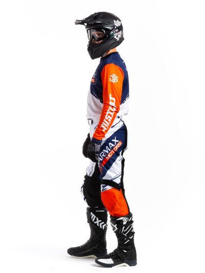 купить Мотоштаны Sharmax White-Orange в Москве - фото 