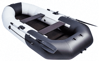 купить Гребная лодка ПВХ ТАЙМЕНЬ N-270 "Комби" серый-чёрный в Москве - фото 