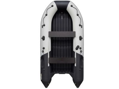 Лодка ПВХ РИВЬЕРА 3800 килевое надувное дно "комби" светло-серый/черный в Москве