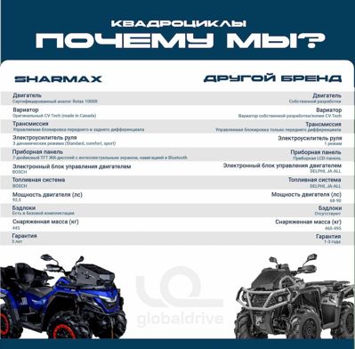 купить Квадроцикл SHARMAX Force 1100 с ПСМ в Москве - фото 