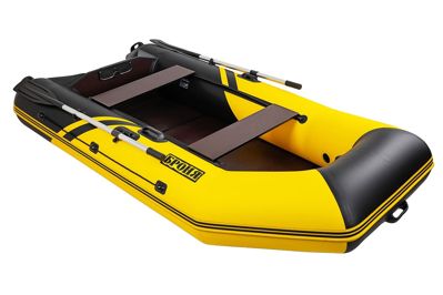 купить Лодка ПВХ БРОНЯ 280 СК Жёлтый - чёрный в Москве - фото 