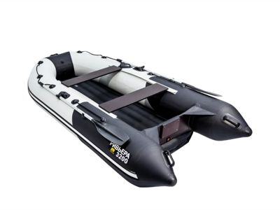 купить Лодка ПВХ РИВЬЕРА Компакт 3200 нднд "комби" светло-серый/черный в Москве - фото 