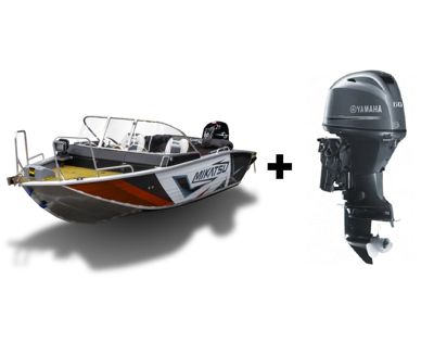 купить Комплект Алюминиевая лодка (катер) Mikatsu (Микатсу) 475 (Z43) Sport + мотор Yamaha F60FETL в Москве - фото 