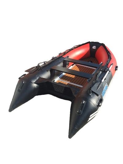 купить Лодка ПВХ STORMLINE Flexiteek 310 (черно-зеленая/красно-черная) в Москве - фото 
